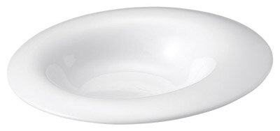 モワール 24cm スライドスープ 皿 (0811)24.4xTH5.4cm x SH2.7cm 特白磁日本製優雅な曲線 洗練のフォルムゆらぎが個性的なデザインの変形プレート