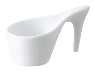リベラル 9cm ビュッフェ アリアボール日本製 自由な発想 個性的デザインの フルコース & パーティー & アラカルト食器ワンスプーン アペタイザー デセール パリマダムの特別白い食器