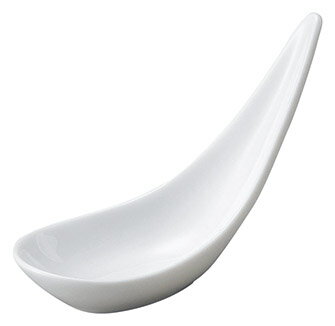 リベラル 11cm イオトレー L11xS4.6xH7cm 特白磁個性的なデザインのパーティープレートワンスプーン オードブル デザート アペタイザー用 変形小鉢 プチディッシュ日本製