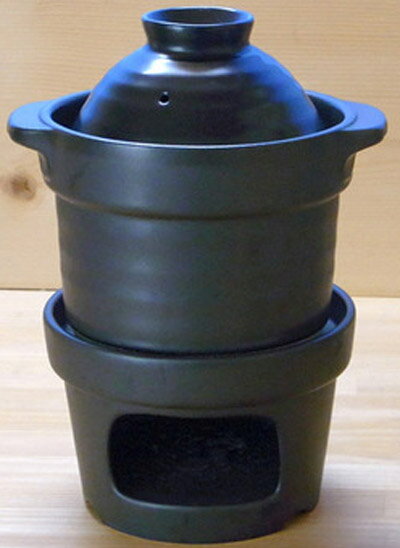 卓上1合炊飯土鍋セット 黒 簡単 手間なし 火加減不要の固形燃料炊飯鍋ガス 電気いらず 災害時 非常用にも! 災害対策 防災用品一合(中蓋付)炊飯鍋+耐熱コンロ通販格安セール情報 楽天 通販