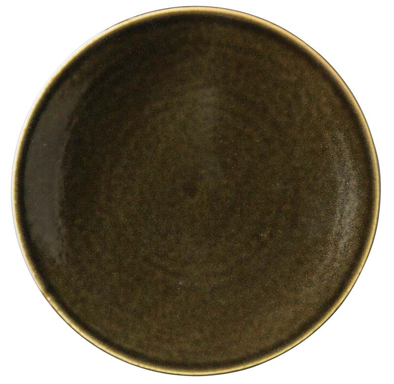 アステカ モスブラウン 27.5cm ディナープレート 27.7x2.7cm 日本製シンプルで無駄のない形状 端正なフレンチアラカルトプレート