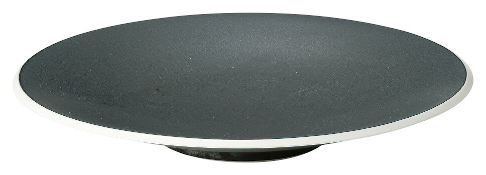 カルマCALMA 24.5cm ディーププレート ブラック 24.5x3.6cm 日本製切り立ったリムと無駄のない形状 端正なモノトーン食器パスタ カレー 深さのある丸皿