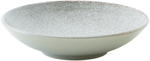 クラビス グレイ18.5cm 浅ボウル 18.5x4.7cm 630cc 貫入の陰影とニュアンスカラーの色彩美 和洋対応の日本製食器