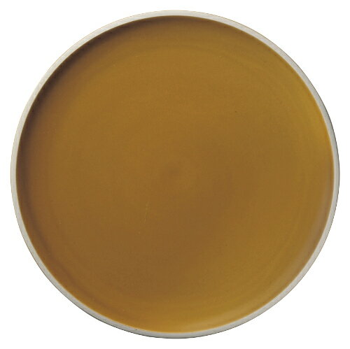 ルスティカ LUSTICA 28.5cmプレート 黄土 28.5x1.7cm 日本製切ったった渕が料理を切り取るカフェ食器メイン ステーキ スパゲッティ パスタ オードブル 盛り合わせ デザートに