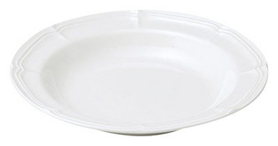 強化セラミック 光ラフィネ 25cm パスタ & カレー 深皿 25.3x3.9cm ID18.5cm 440cc エレガントなレリーフ 日本製 強化磁器製 業務食器