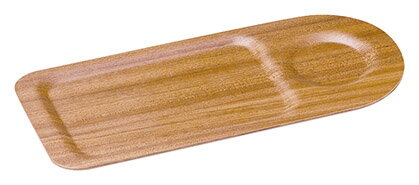 32cm 天然木合板 ブランチプレート&コースター レッド32.3x13.5x0.9cm　天然木合板のサービングボード