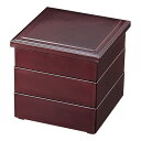 蓋付 3段重 15cm 5寸 松花堂弁当箱 (内側黒塗)蓋15.5x1.5cm 本体 14.5x5cm 樹脂製