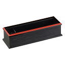 黒朱線 元禄箸箱 (24cm箸用)楊枝入れ付 32x10.5x8cm ABS樹脂製 日本製