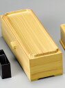 楊枝入れ付 白木 カスター箸箱 (21cm箸用) 28.3x10.7x8cm (内寸22.2cm) ABS樹脂製 日本製