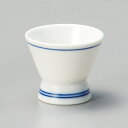 藍線引 杵形高台盃 4.8x3.9cm 約40ccおちょこ さかづき 平盃 千代口 日本製