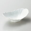 白磁 18.5cm 花形鉢 18.5x12x6.2cm　日本製