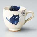 楽天産地問屋の 【サクラ陶器 】黒ねこ マグカップ　8.8x8.4cm 約285cc午後のリラックスタイムは お気に入りのうつわで　日本製