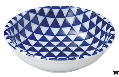 Mino Ware - 山格子 11cm 薬味 お手塩皿 青 日本製 美濃焼