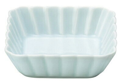 かすみ 11cm 浅角小鉢 青白 11.3x3.2cm 日本製 美濃焼 松花堂弁当箱対応の四角鉢