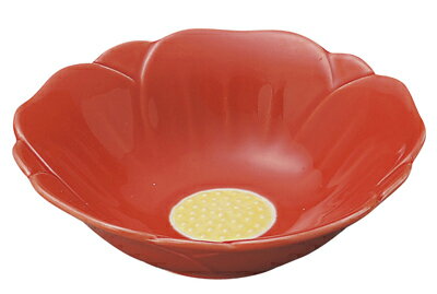 椿 11cm 深小皿 赤 11.2x3.2cm 日本製
