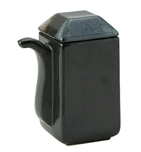 織ブルー 角型 醤油さし7.7x5.1xH10cm　170cc 和モダンな業務用卓上用品しょうゆ ソース 酢 たれ入れ 日本製