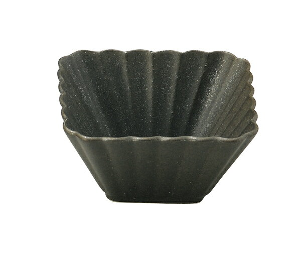 霞 7cm ミニ四角鉢 黒墨9仕切り松花堂弁当箱対応小鉢