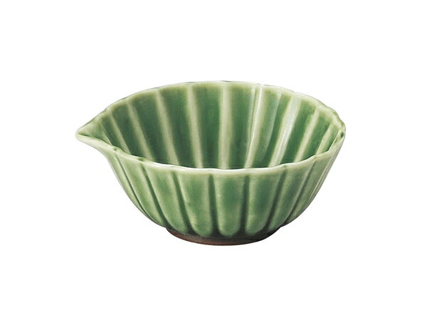 Mino Ware - 霞 7cm片口ミニ小鉢 緑9仕切り松花堂弁当箱対応小鉢 L7.2xS6.5xH2.7cm
