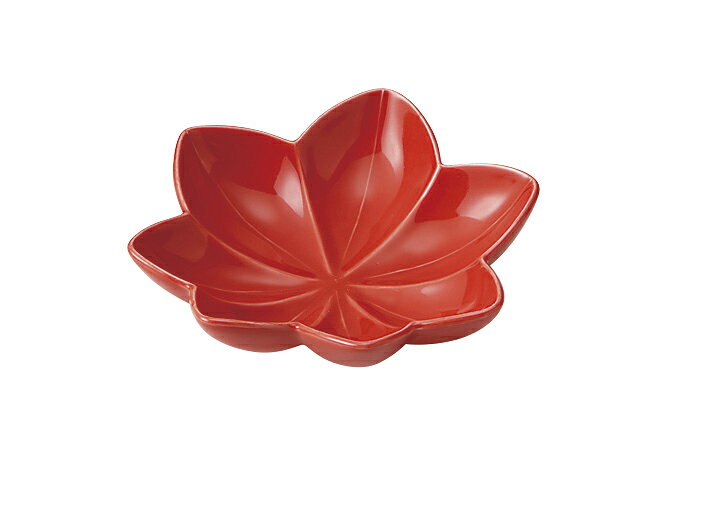 Rakuten - 紅葉 12cm 浅鉢 赤12x3.1cm　日本製 美濃焼
