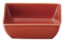 たまずさ 赤 11cm 浅角小鉢 10.9x3.8cm 275cc 松花堂弁当箱対応の四角鉢 日本製 美濃焼