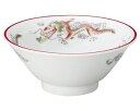 萬漢龍 15cm ライス丼(白磁朱巻き) 日本製 中国料理 コース料理王道の中華食器ラーメン 天津飯 中華飯 中華めん から揚げ丼 ソースかつ丼