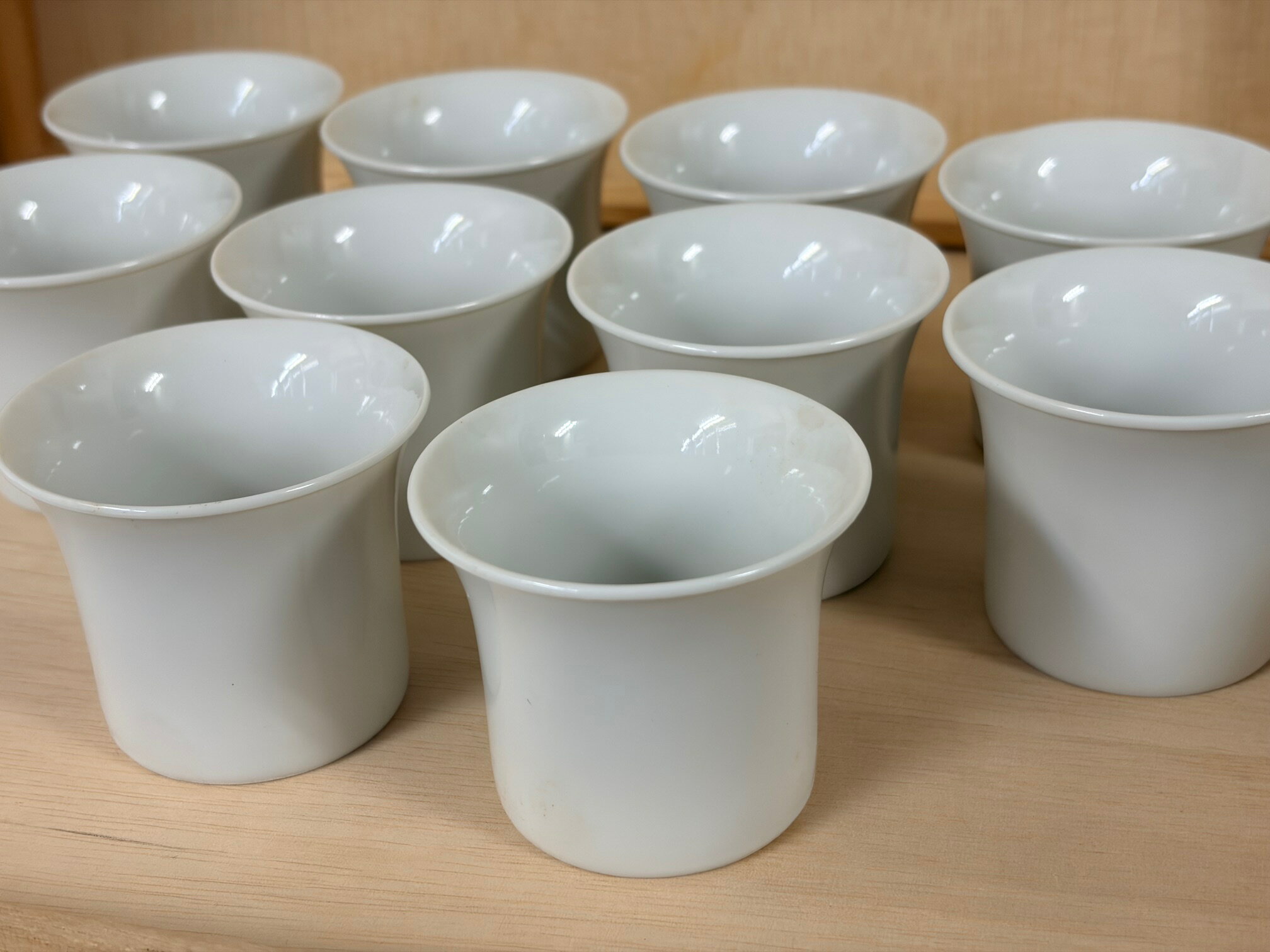 【B品】10個セット 白磁 80cc 反口 ミニボウル　6.5x5.5cm 80cc　ミニプリン パンナコッタ ゼリーソー..