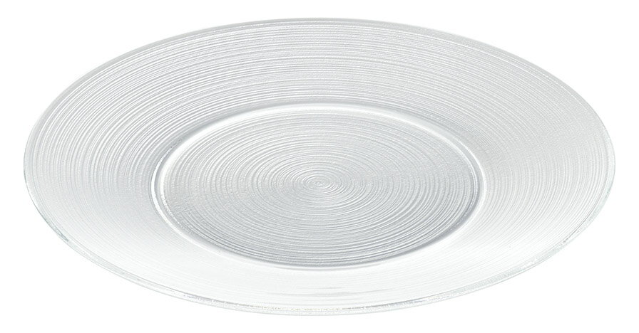 28cm イマージュ ワイドリムプレート (トルコ製)28cmx2.2cmガラス製メイン サラダ 冷製パスタ ポワレ フリット