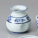染付とちり唐草 1合 蕎麦徳利8x7.8cm 約180cc 日本製 そば徳利 そば懐石用品だし入れ つゆいれ ソバつゆ容器
