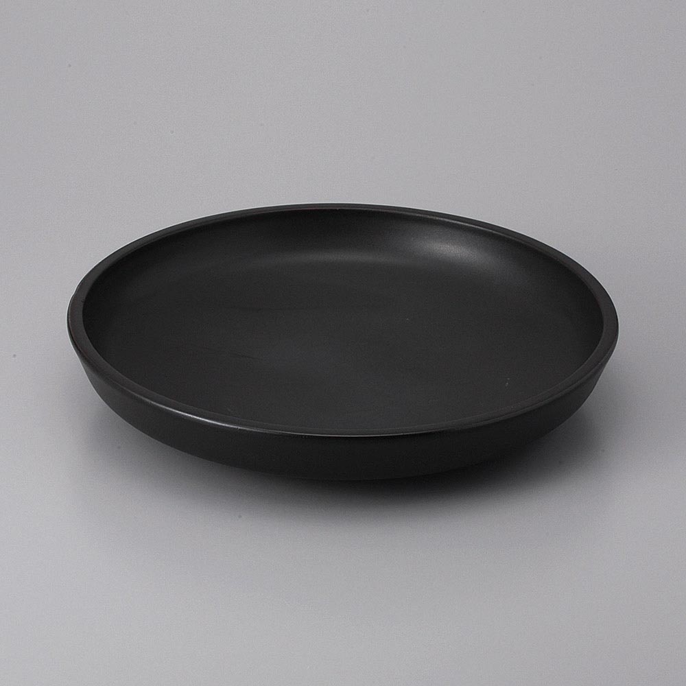 直火可 黒釉 31cm 耐熱陶板 31x5.4cm 和も洋も使える陶製浅鍋日本製