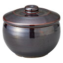 飴天目 500cc 蓋付 丸かめ 11.2x10.5cm 約500cc 日本製