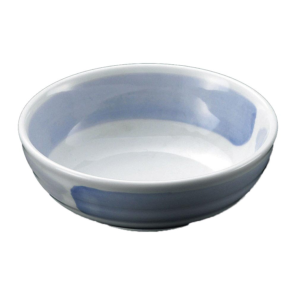 Mino Ware - 呉須刷毛 12cm 玉割小鉢11.8x4cm 鍋用取り鉢、煮物鉢、銘々鉢 日本製 丈夫な業務用 強化食器