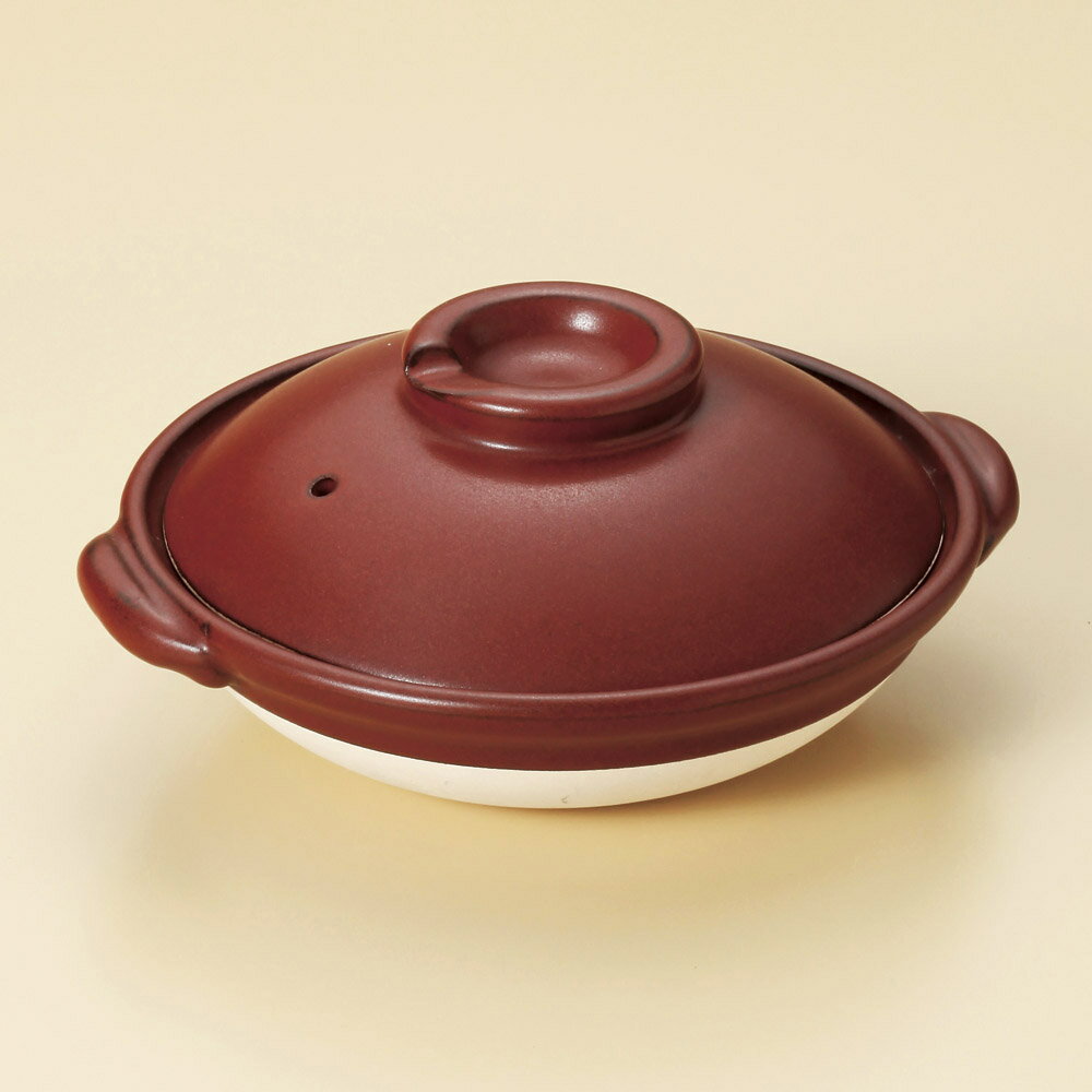 5号 鉄赤 平土鍋