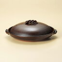 蓋付灰釉 10号 ステーキ & パエリア陶板 大33.5x30.5x12cm 日本製 萬古焼和も洋も使える直火可 陶製浅鍋スチーム料理 焼き野菜 グラタン チー...