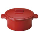 ジンジャー 手付 ココット 赤13x10.5x7cm 日本製 蓋付ココット