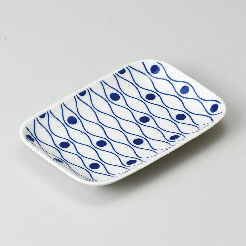 Rakuten - 有田焼 藍玉水 17.5cm 長角皿　17.5x12.5x2cm　日本製