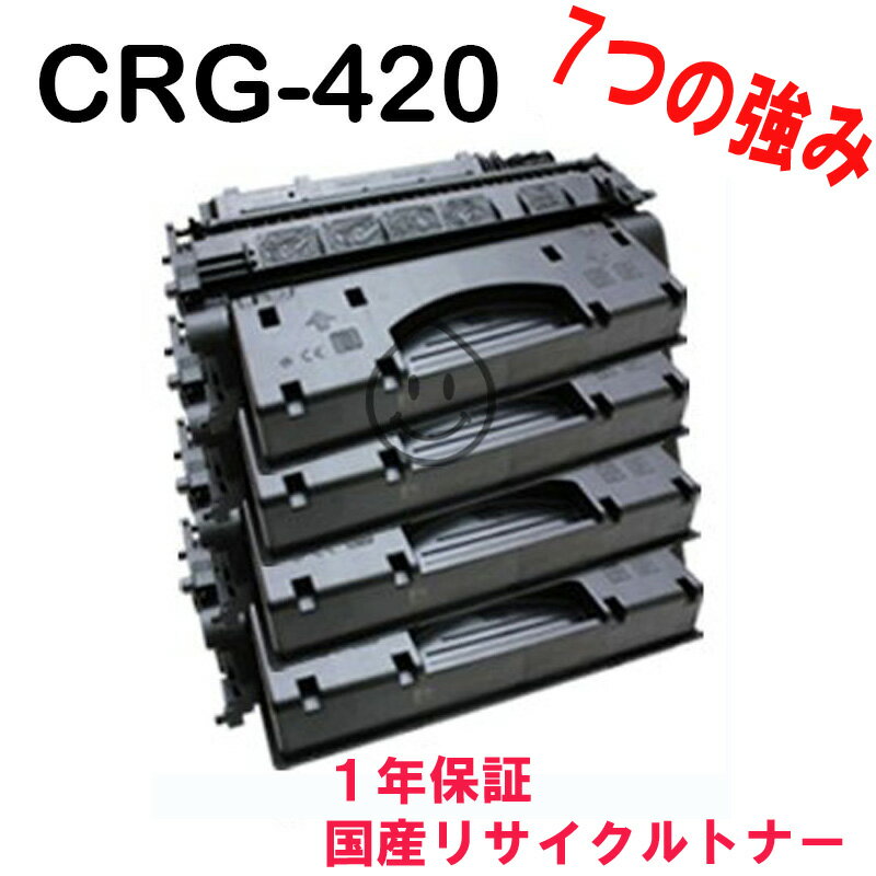 「4本SET」 CANON CRG-420 モノクロ リサイクルトナー ミニコピア DPC995用 リサイクル品 (CRG420 カートリッジ420)