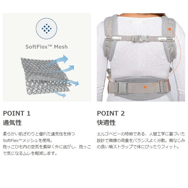 抱っこ紐 新生児 抱っこひも コンパクト エルゴベビー オムニ ブリーズ OMNI Breeze ペイントブラック タイダイグレー 日本正規品 送料無料