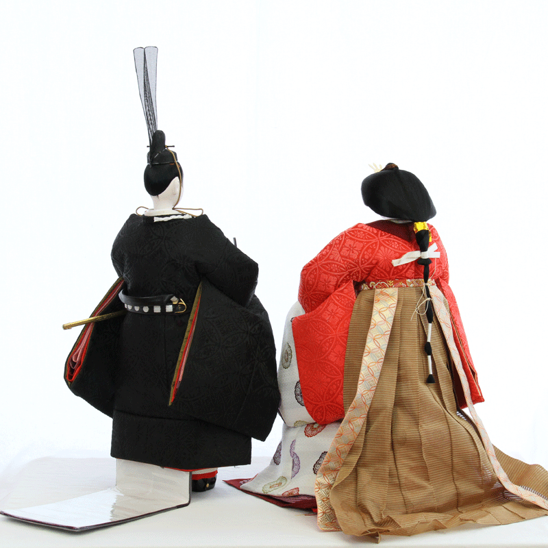 人形とベビー用品の桜うさぎの雛人形 ひな人形 おしゃれ モダン コンパクト 草園作 立雛 正倉院文様 唐織 東山 親王飾り ひな人形 和モダン モダン｜アングル3
