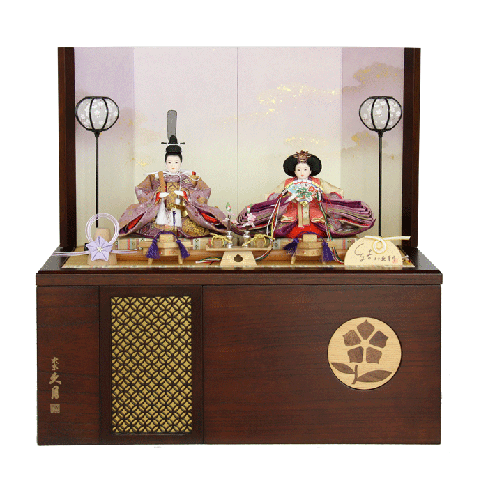 人形とベビー用品の桜うさぎの【早期購入ポイントUP 15％分ポイントバック】 雛人形 おしゃれ モダン コンパクト 久月 4335 D-10 結 花野 収納飾り 親王飾り 人形の久月 ひな人形 おしゃれ かわいい ひな祭り 三月三日 桃の節句 和モダン モダン 雛祭り ひな人形 お雛様 3月3日 二人飾り｜アングル2