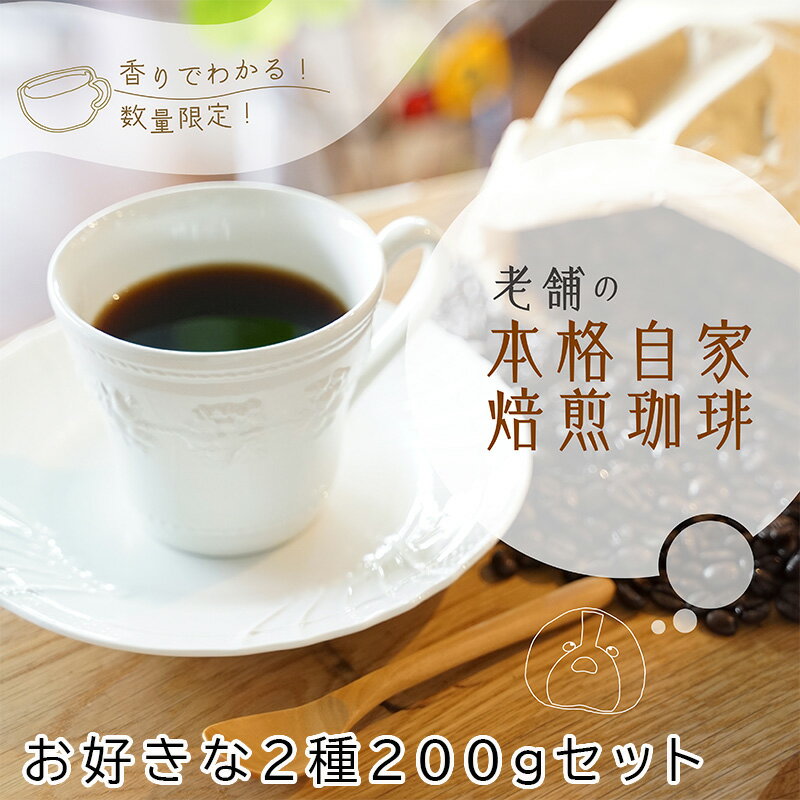 コーヒー豆 お試し 200g×2種類 豆 粉 自家焙煎 直火 煎りたて 珈琲問屋 焙煎 深煎り オリジナル 深煎り ブレンド ソフトブレンド キリマンブレンド グアテマラ コロンビア キリマンジャロ ブラジル サントスNO2 アイスブレンド アイスコーヒー