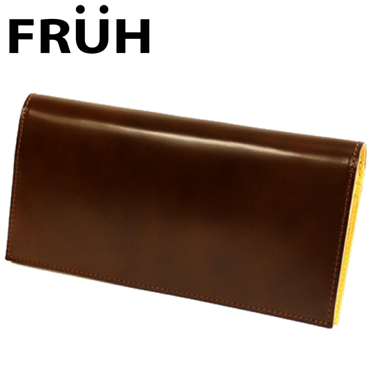 \ポイント10倍/FRUH フリュー コードバン スマートロングウォレット ブラウン GL021 長財布 日本製