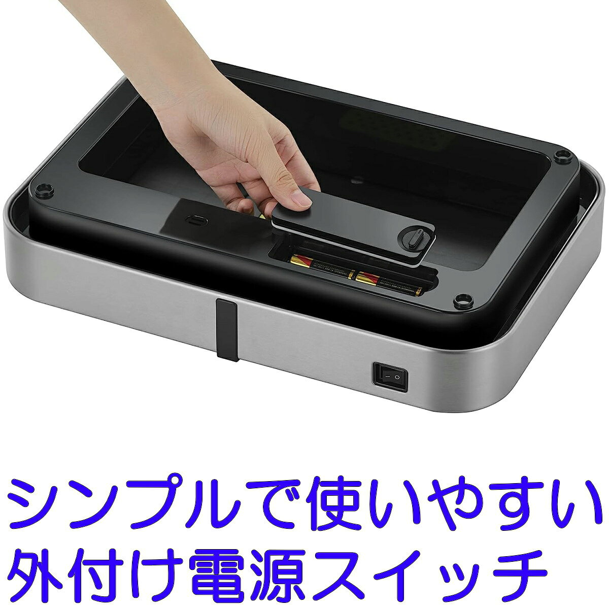 【あす楽】EKO JAPAN デラックスミラージュ T センサービン45L EK9378MMT-45L シルバー | 39.6x26.9x62.5cm | 自動開閉 蓋つき ゴミ箱 正規品 1年保証 [3]