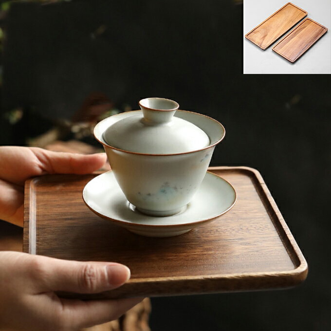 木製トレー お茶トレー カフェ コーヒー トレー キッチントレー 天然木 ウッド お盆 カフェ コーヒー置き 長角膳 ナチュラル お盆 ランチョンマット 北欧 業務用