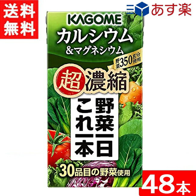 樂天商城 - カゴメ 野菜一日これ一本 超濃縮 カルシウム＆マグネシウム 125ml 2ケース 48本 あす楽 宅急便配送