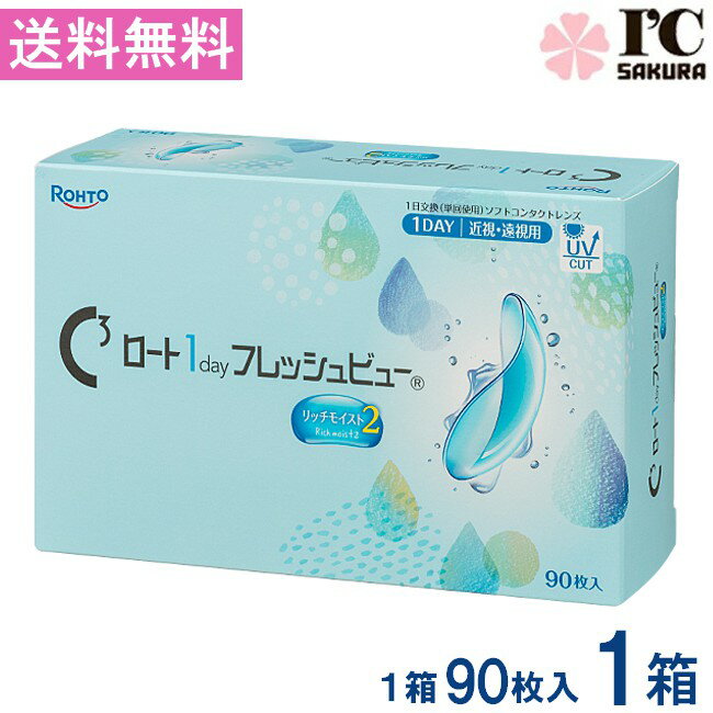 乐天商城 - ロート ワンデーフレッシュビュー リッチモイスト2【90枚入】×1箱 大容量 RHOTO 1DAY フレッシュビュー 送料無料