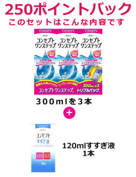 【1,500円以上クーポン利用で100円OFF】【ポイント10倍】【送料無料】コンセプトワンステップトリプルパック+すすぎ液120ml1本セット【あす楽対応】