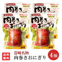 日向屋 肉巻きおにぎり スタンドパック 120g×4個 宮崎名物 国産豚 常温保存
