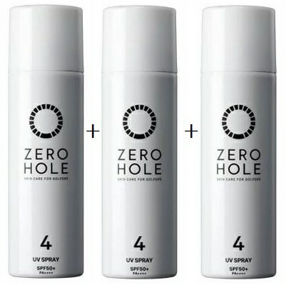 楽天桜駅　楽天市場店3個セット 【NO.4】ゼロホール 日やけ止めスプレー ZERO HOLE SPF50+ PA++++（無香料）