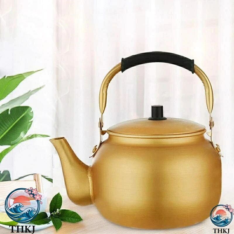 【全品5%ポイント】大型やかん 昔なつかし アルマイト やかん 湯沸し アルミ ながら 金色 ゴールド ケトル ケットル 10 リットル 業務用 THKJ 家庭用 大容量 アルミニウム 広口