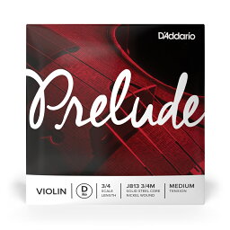 【5と0のつく日はエントリーでポイント4倍】D'Addario バイオリン弦 J813 3/4M PRELUDE D線 バラ弦 3/4スケール ミディアムテンション [daddario ダダリオ ヴァイオリン弦]【ゆうパケット対応】＊